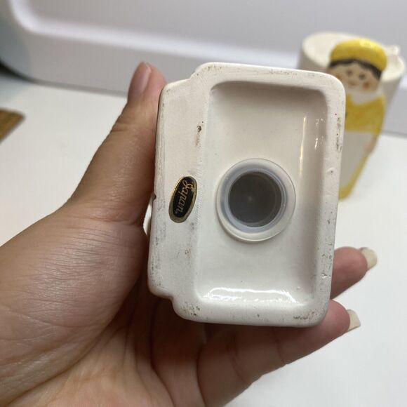 Vtg."The Tastesetter" Salt Pepper Shakers Farmer & Wife Cottagecore - Picture 3 of 11